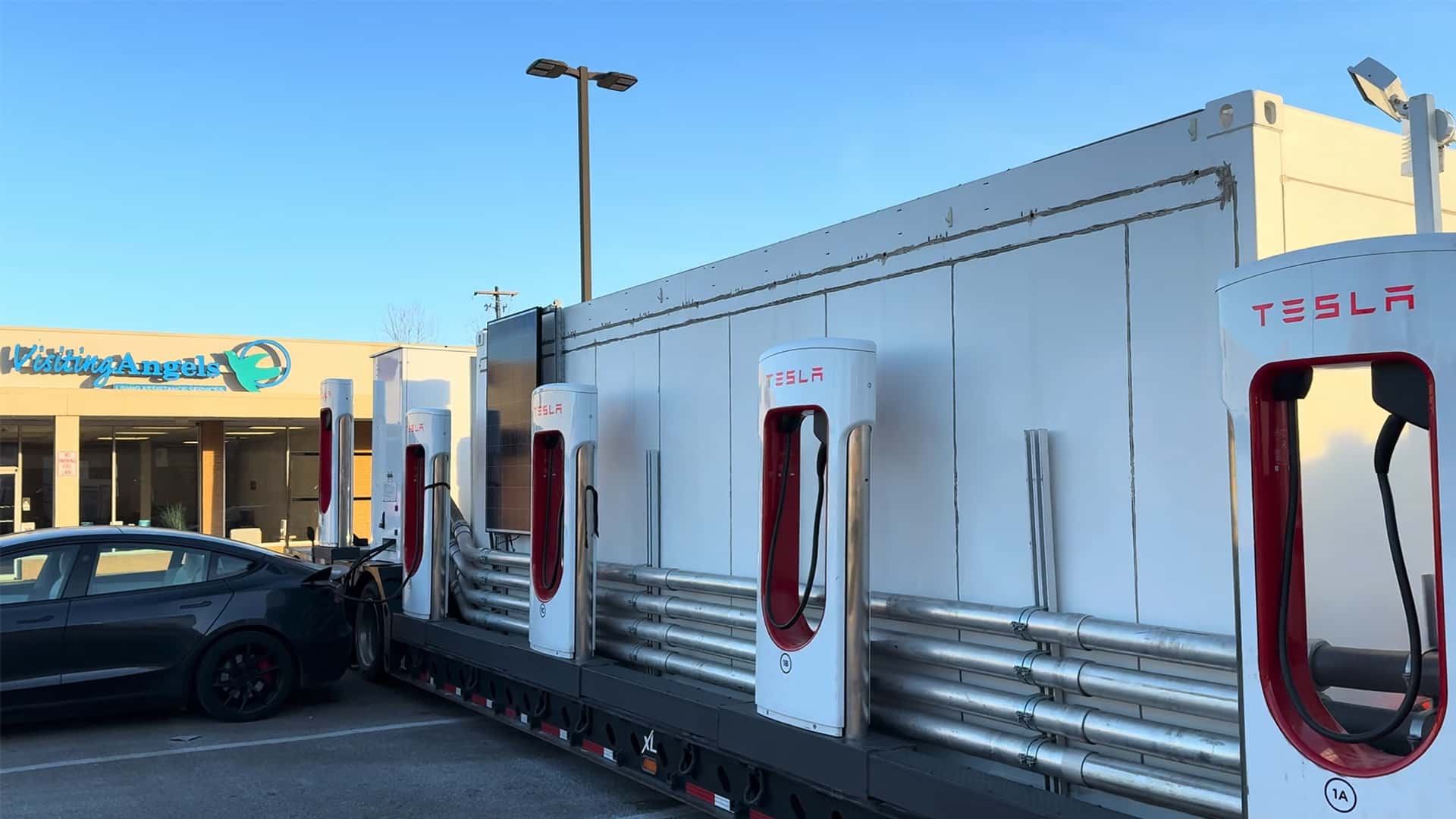 Tesla Has Portable Supercharger Stations That Can Go Online Lightning Quick